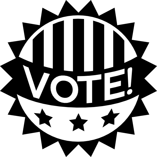 politieke amerikaanse verkiezingen publiciteitsbadge  icoon
