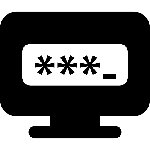 モニター画面上のパスワード保護マーク  icon