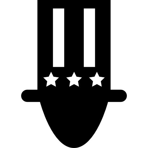 미국의 모자 상징으로 엉클 샘 머리  icon
