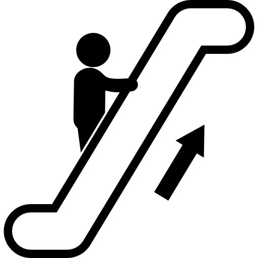 Вверх по лестнице Basic Straight Filled иконка