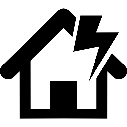 Страхование дома от непогоды Basic Straight Filled иконка