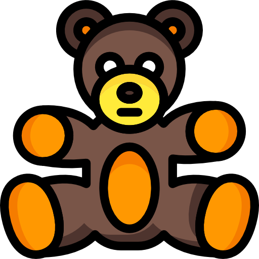 Teddy bear Basic Mixture Lineal color icon