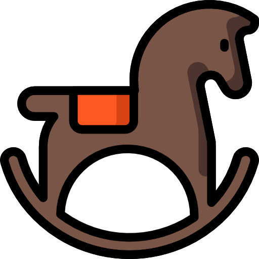 caballo mecedora Basic Mixture Lineal color icono