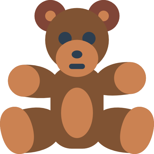 Teddy bear Basic Mixture Flat icon