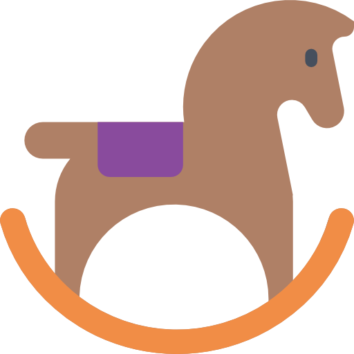 caballo mecedora Basic Mixture Flat icono