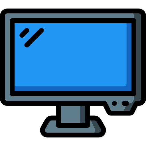 monitor Basic Mixture Lineal color ikona