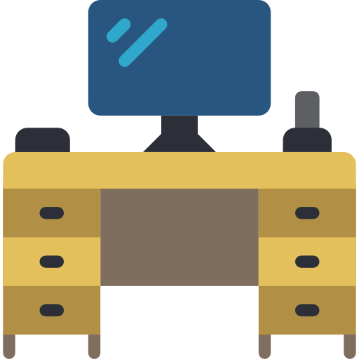 Desk Basic Mixture Flat icon