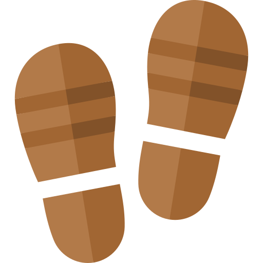 voetafdruk Basic Straight Flat icoon