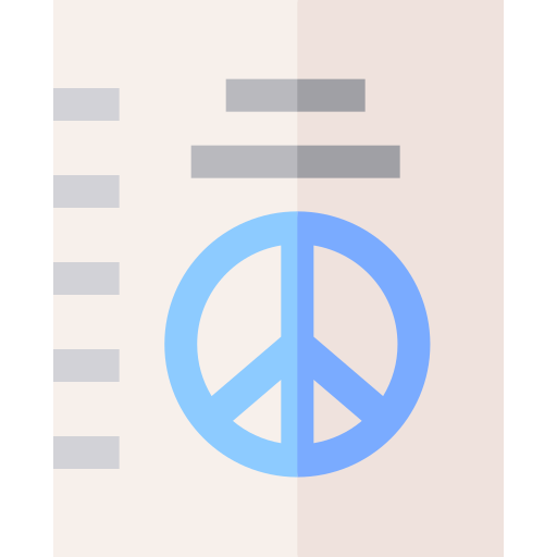 Peace Basic Straight Flat icon