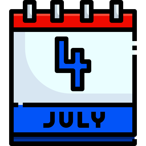 4 juli Justicon Lineal Color icoon