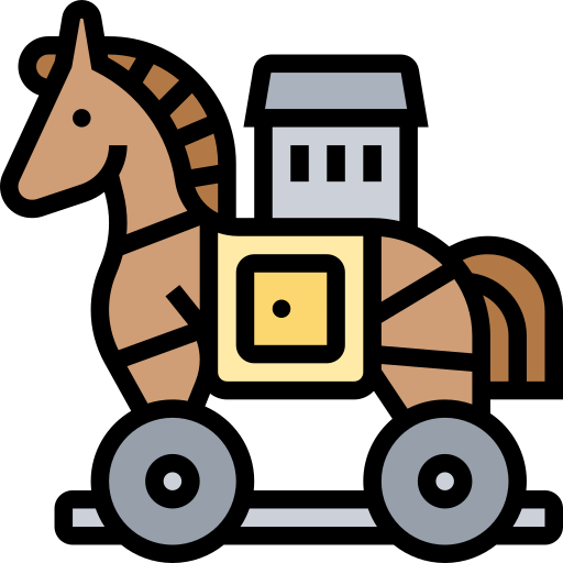 Trojan horse Meticulous Lineal Color icon
