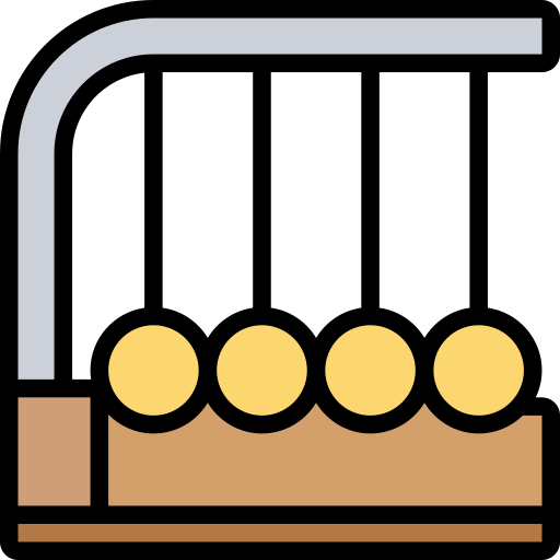 Newton cradle Meticulous Lineal Color icon