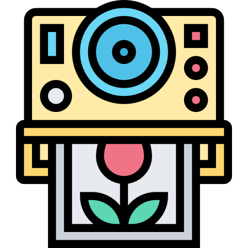 Instant camera Meticulous Lineal Color icon