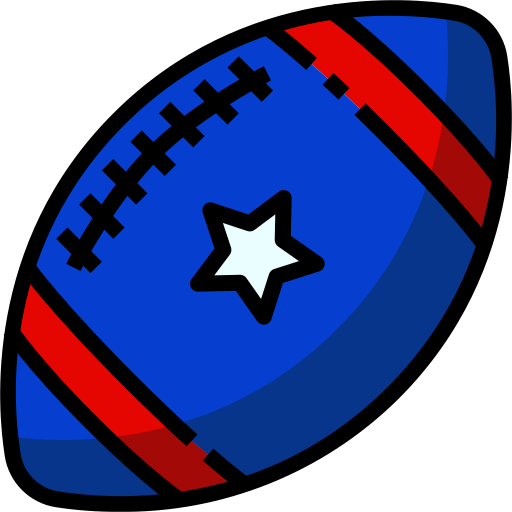Американский футбол Justicon Lineal Color иконка