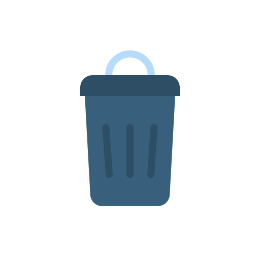 Trash can Good Ware Flat icon