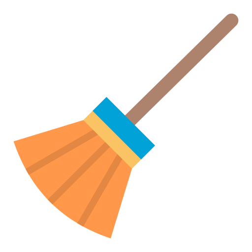 Sweeping broom Good Ware Flat icon