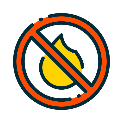 No fire allowed Good Ware Lineal Color icon