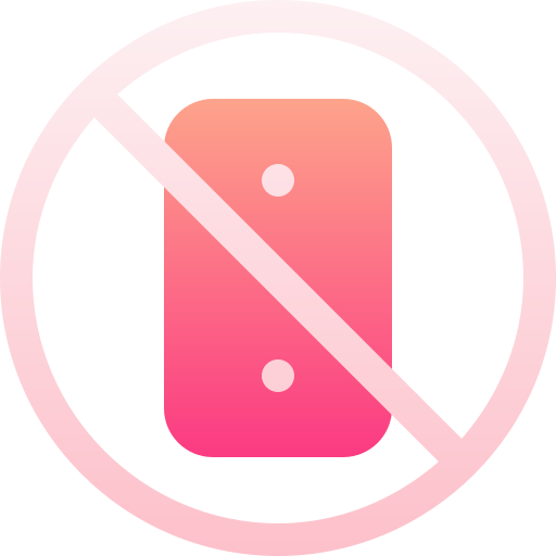 No mobile phone Basic Gradient Gradient icon
