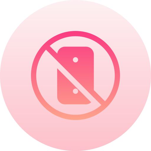 No mobile phone Basic Gradient Circular icon