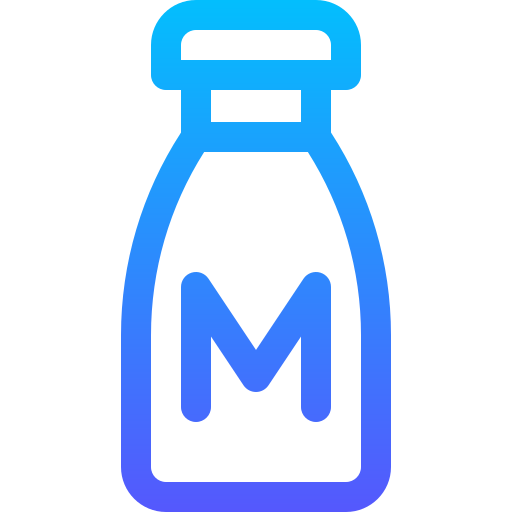cartone del latte Basic Gradient Lineal color icona