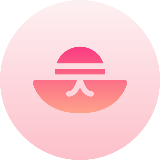 日よけ帽 Basic Gradient Circular icon