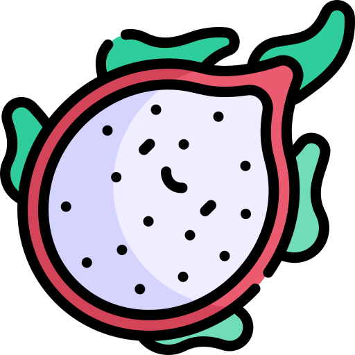 drakenfruit Kawaii Lineal color icoon