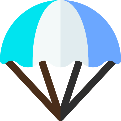 Parachute Basic Rounded Flat icon