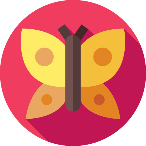 Butterfly Flat Circular Flat icon