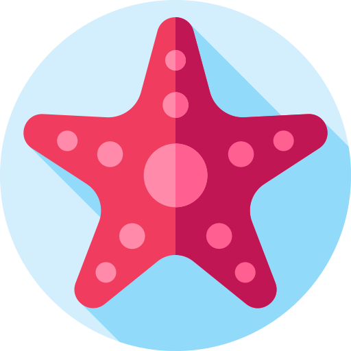 Starfish Flat Circular Flat icon