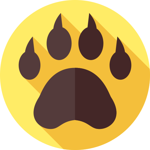動物の足跡 Flat Circular Flat icon