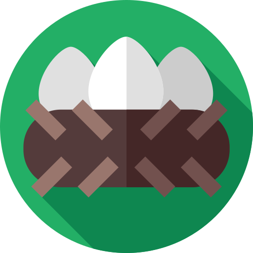 Eggs Flat Circular Flat icon