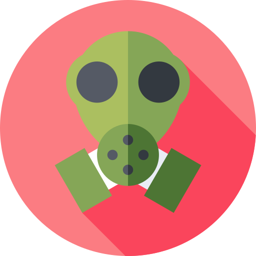 Gas mask Flat Circular Flat icon