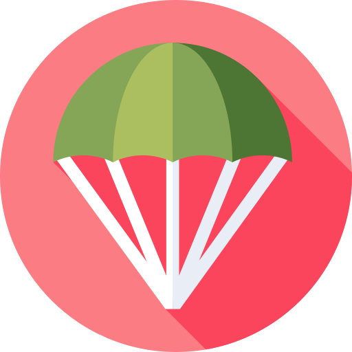 Parachute Flat Circular Flat icon