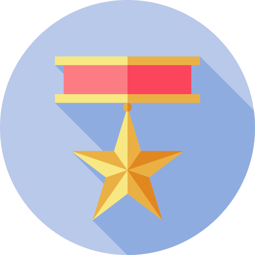 medaglia Flat Circular Flat icona
