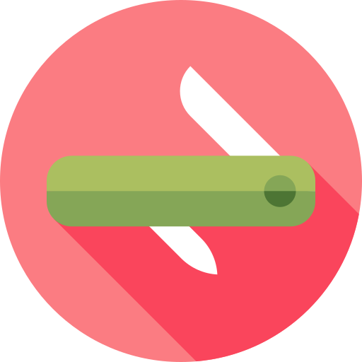 zwitsers zakmes Flat Circular Flat icoon