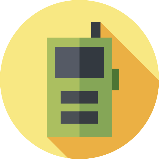 walkie-talkie Flat Circular Flat icoon