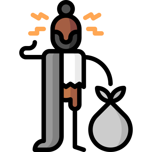 flüchtling Puppet Characters Lineal Color icon