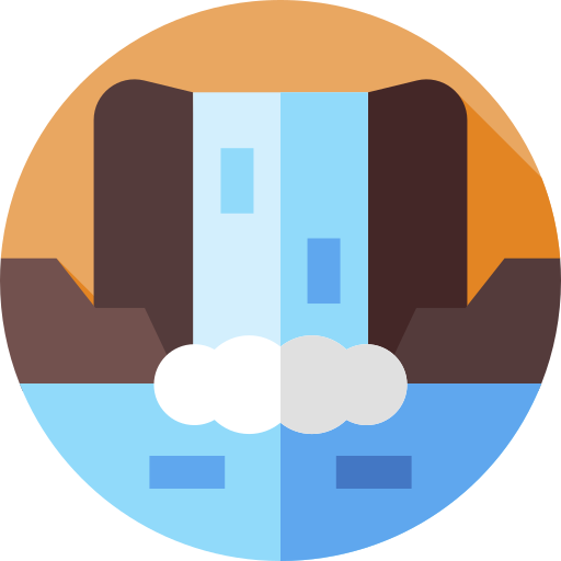 wodospad Flat Circular Flat ikona