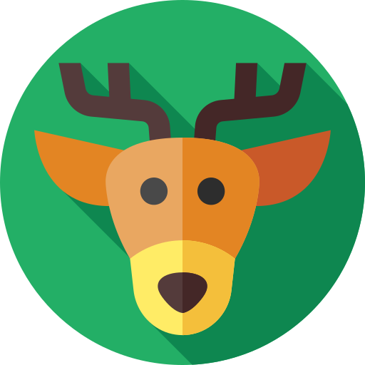 Deer Flat Circular Flat icon