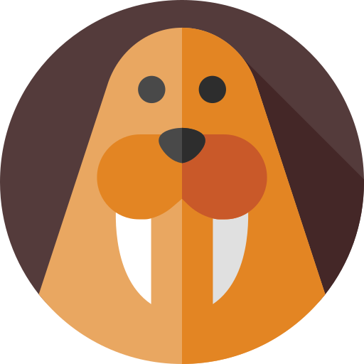 Walrus Flat Circular Flat icon