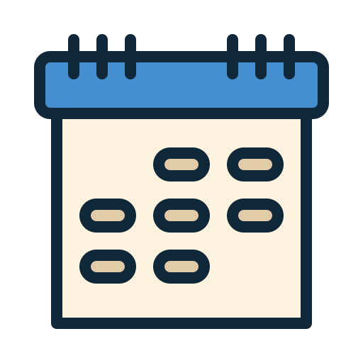 Calendar Generic Outline Color icon