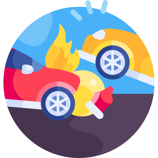 自動車事故 Detailed Flat Circular Flat icon