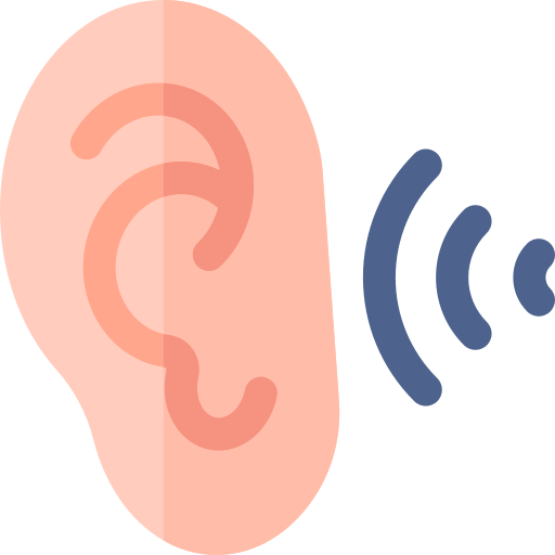 auditief Basic Rounded Flat icoon