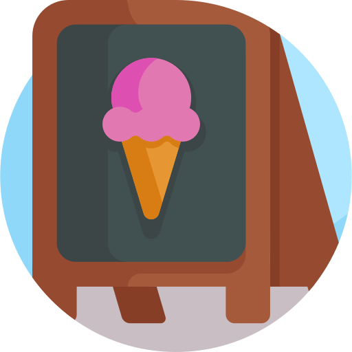 Ice cream shop Detailed Flat Circular Flat icon