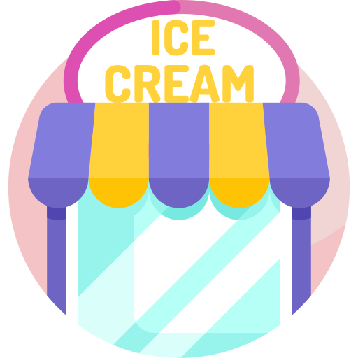 Магазин мороженого Detailed Flat Circular Flat иконка
