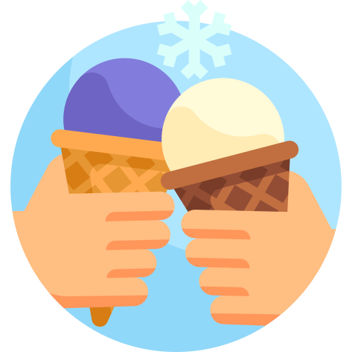 Ice cream Detailed Flat Circular Flat icon