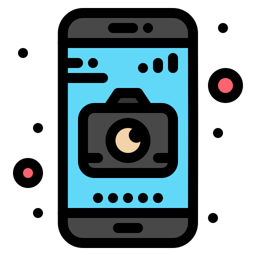 Camera Flatart Icons Lineal Color icon