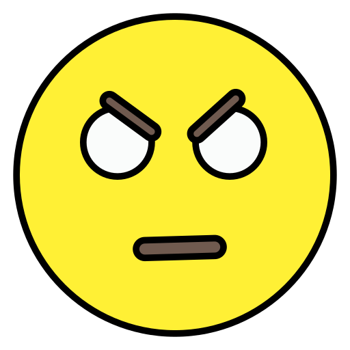 Angry face Generic Outline Color icon