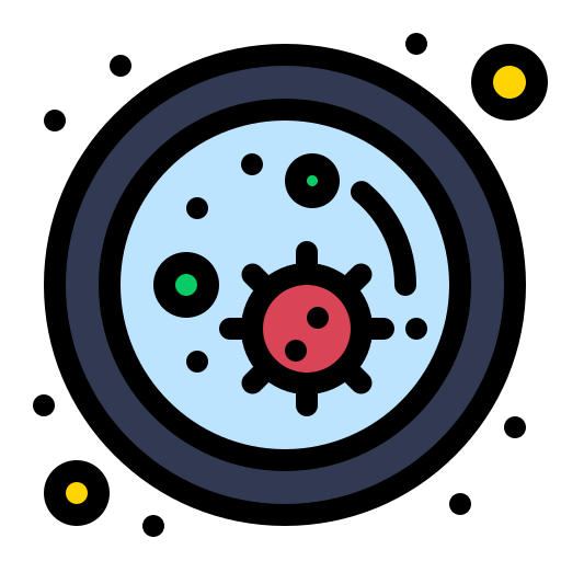Bacteria Flatart Icons Lineal Color icon