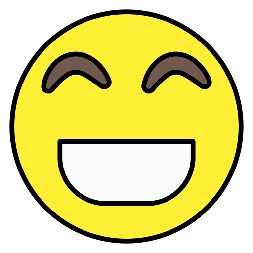 Grinning Generic Outline Color icon